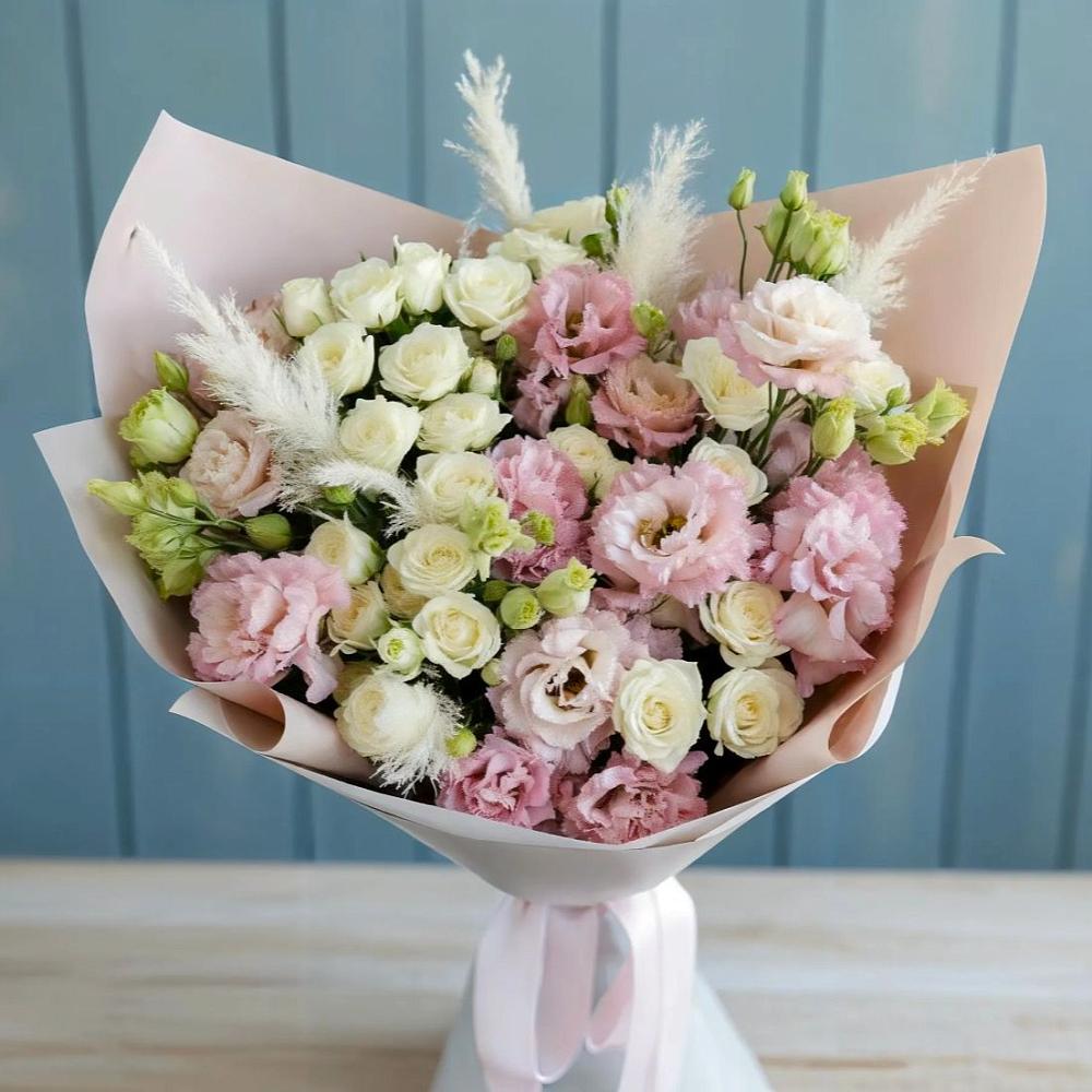 Букет цветов из: Альстромерии и Розы в Верхнерусском