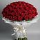 Букет 101 Красная роза Блэк Мэджик в Верхнерусском