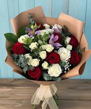 Букет цветов из:  Розы и Альстромерии в Верхнерусском
