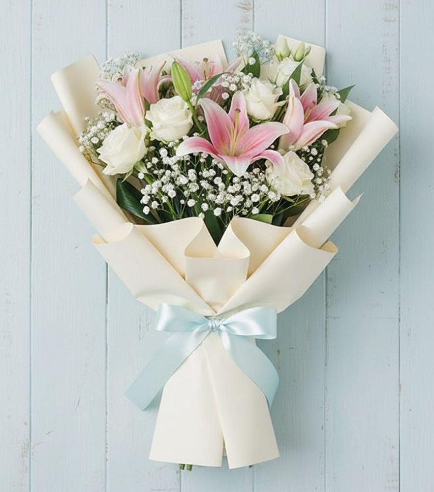 Букет цветов из: Лилии в Верхнерусском