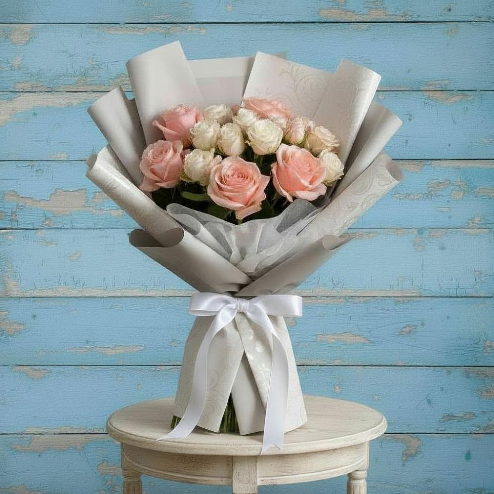 Букет цветов из: Розы в Верхнерусском