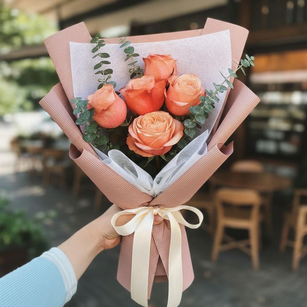 Букет цветов из: Розы в Верхнерусском