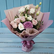 Букет цветов из:  Розы и Лизиантусы #REPLACE_PRED# Верхнерусском