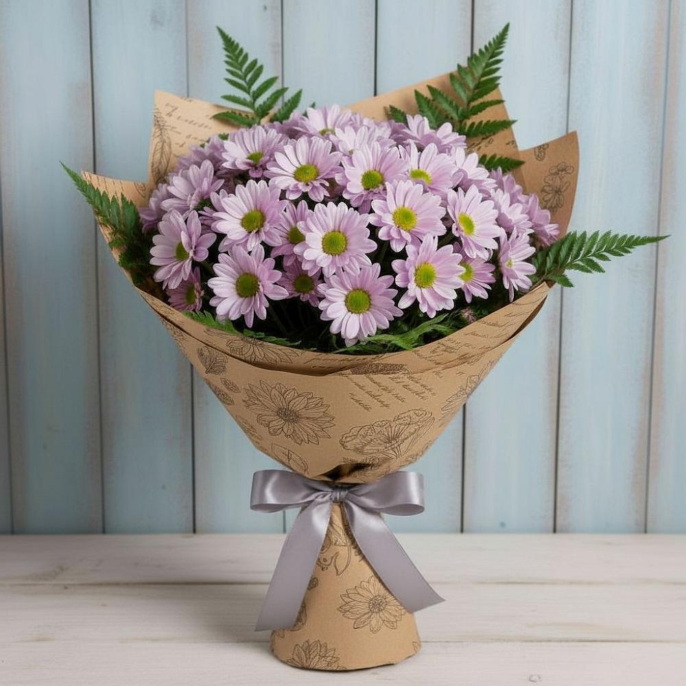 Букет цветов из: Хризантемы в Верхнерусском