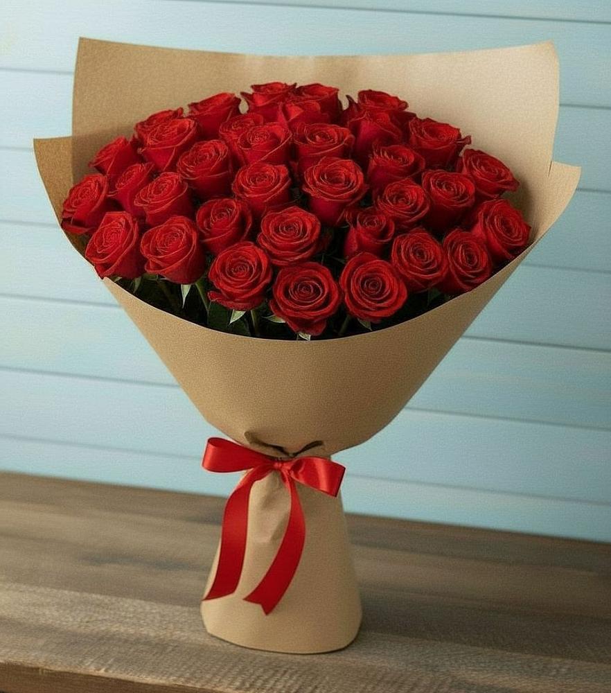 Букет Красные розы Милано в Верхнерусском