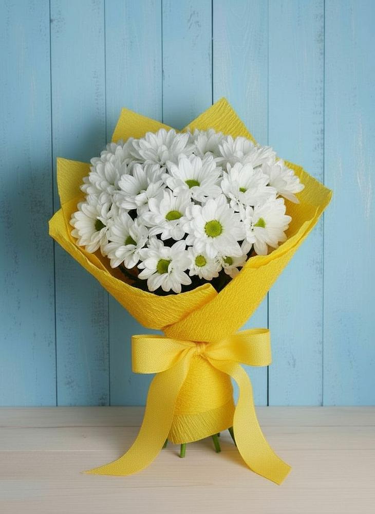 Букет цветов из: Хризантемы в Верхнерусском