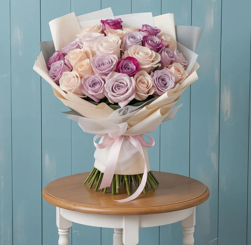 Букет цветов из: Розы в Верхнерусском