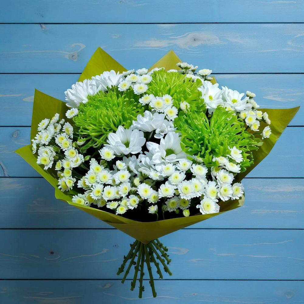 Букет цветов из: Хризантемы в Верхнерусском