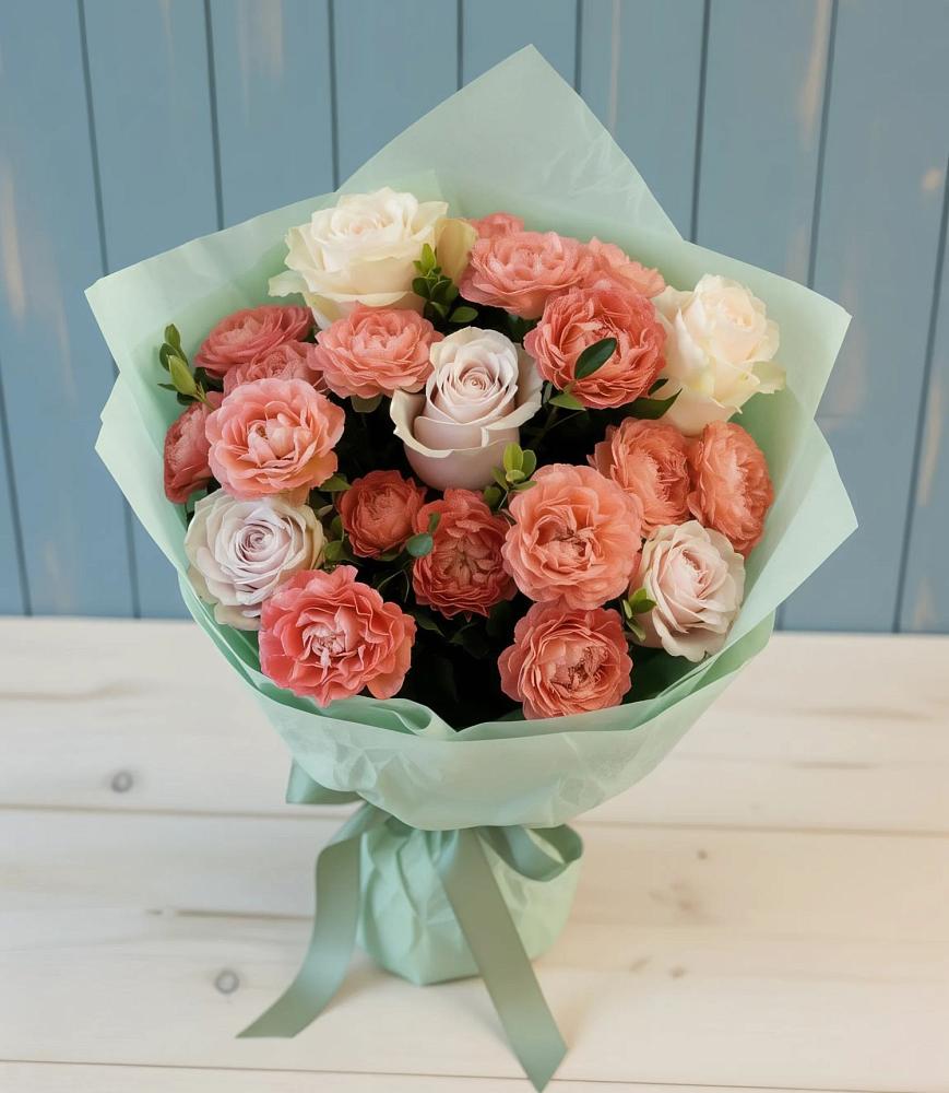 Букет цветов из: Розы в Верхнерусском