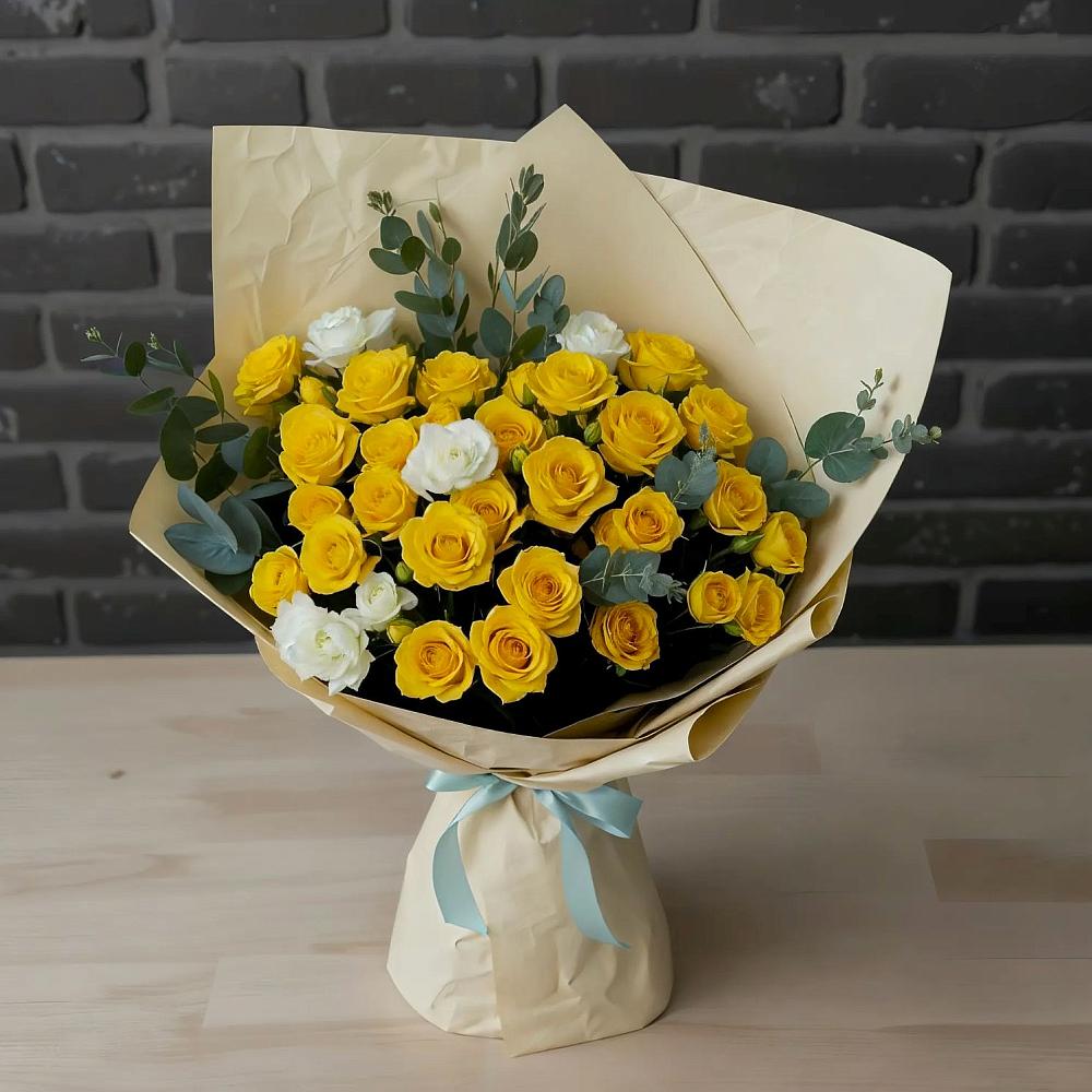 Букет цветов из: Розы в Верхнерусском