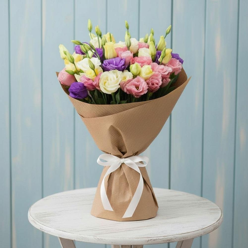 Букет цветов из: Лизиантусы в Верхнерусском