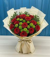 Букет цветов из:  Розы и Хризантемы #REPLACE_PRED# Верхнерусском