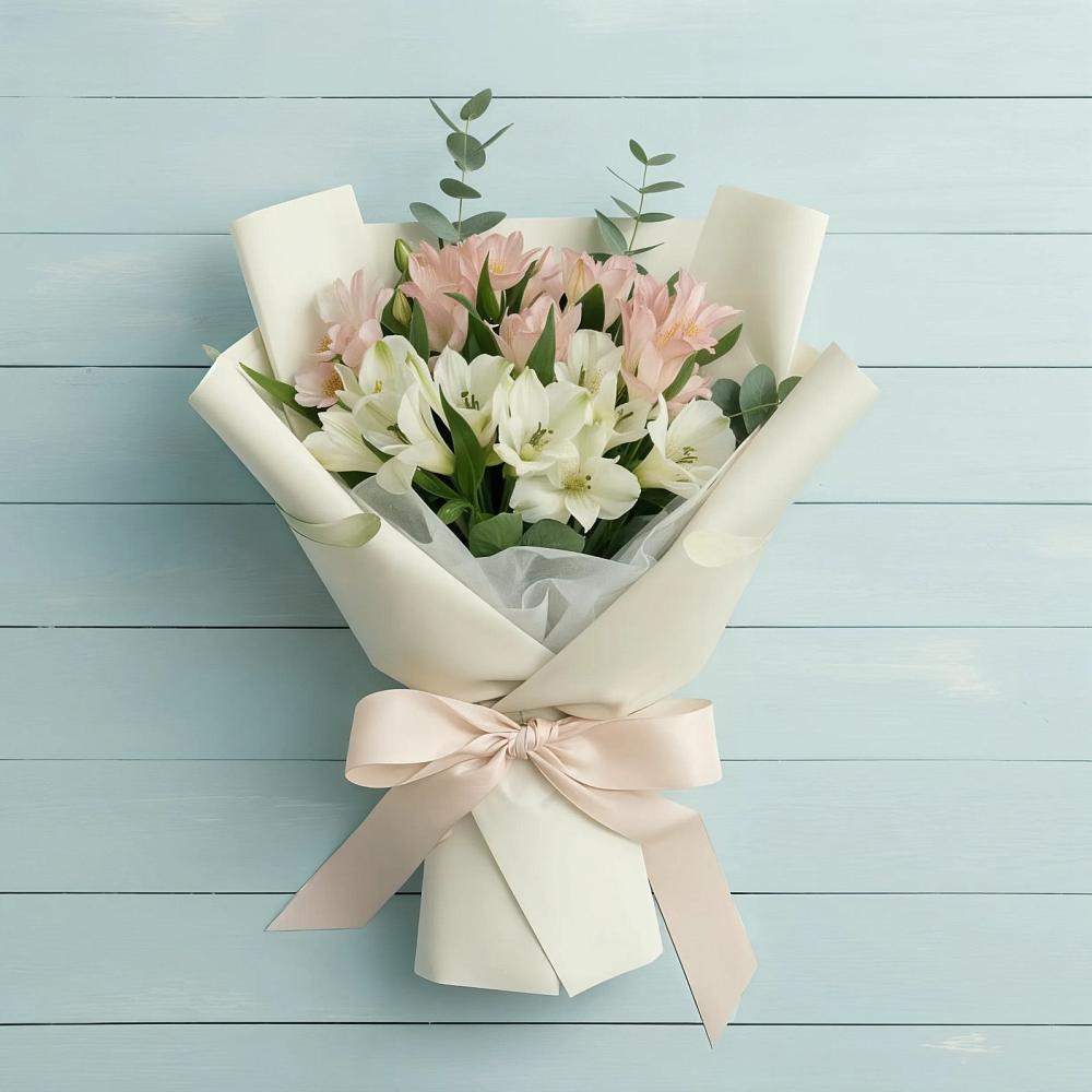 Букет цветов из: Альстромерии в Верхнерусском