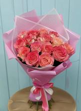 Букет 15 Розовых роз Равель #REPLACE_PRED# Верхнерусском