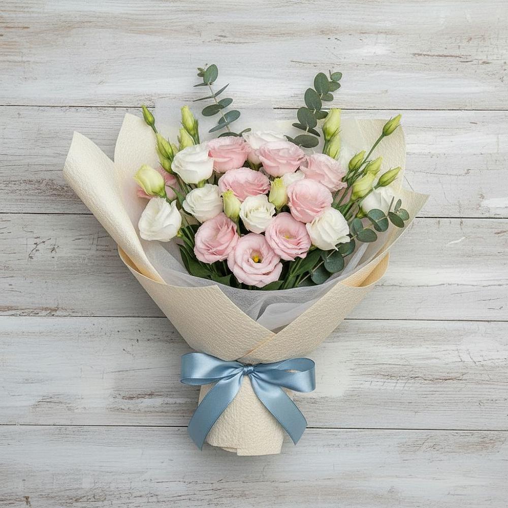 Букет цветов из: Лизиантусы в Верхнерусском